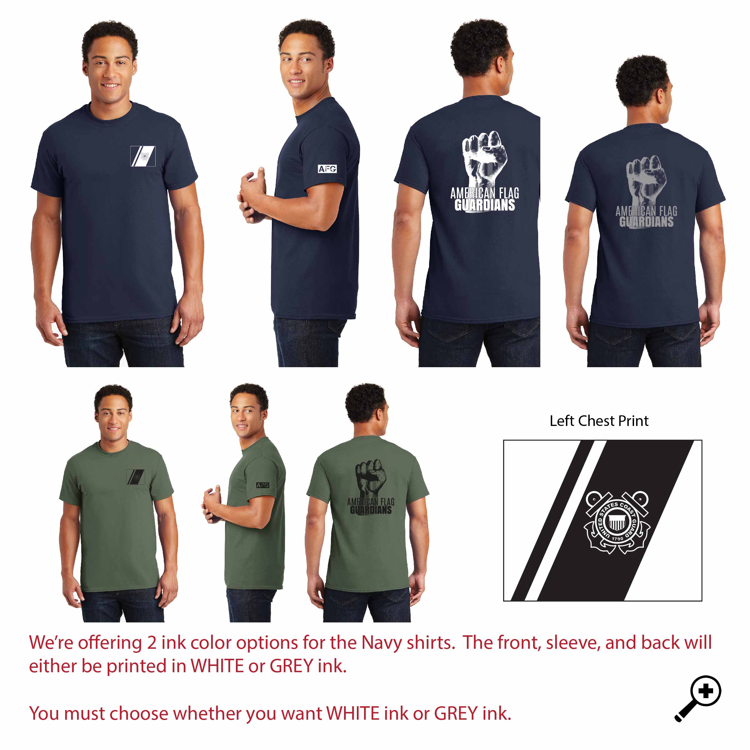 ZJ- COAST GUARD 2000 ADULT Gildan Short Sleeve Tee