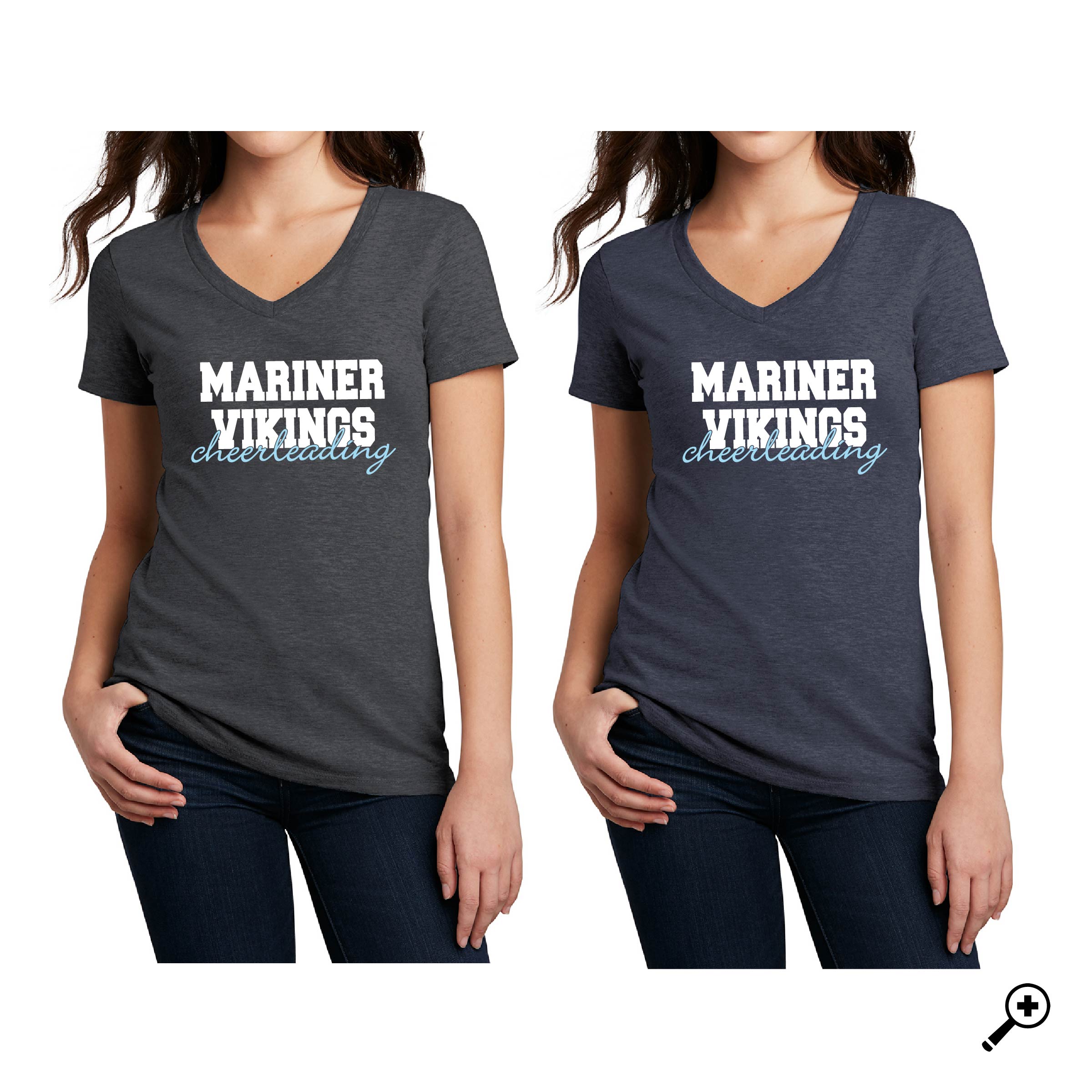 B- DM1190L WOMEN'S District V-Neck Short Sleeve Tee