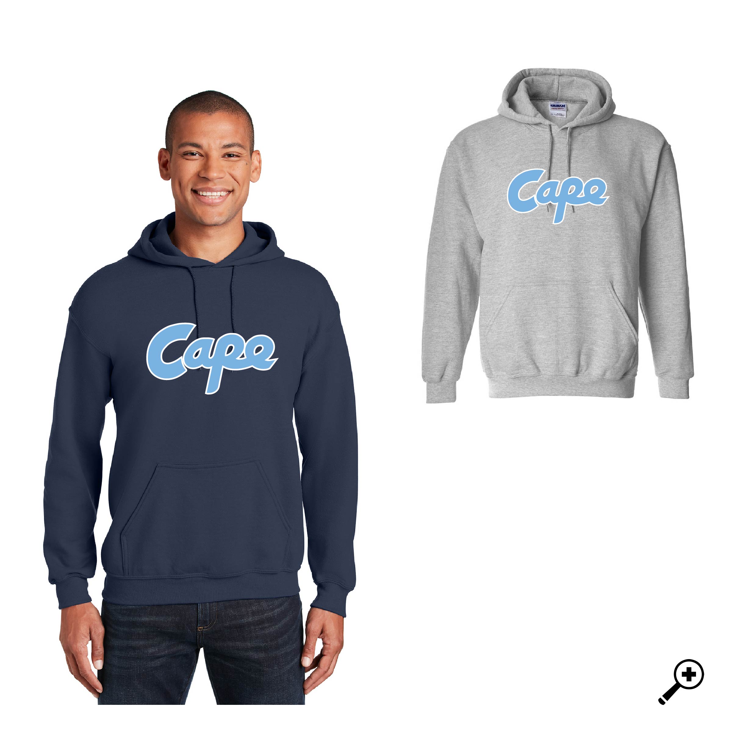 K- CAPE Design- ADULT Hooded Sweatshirt