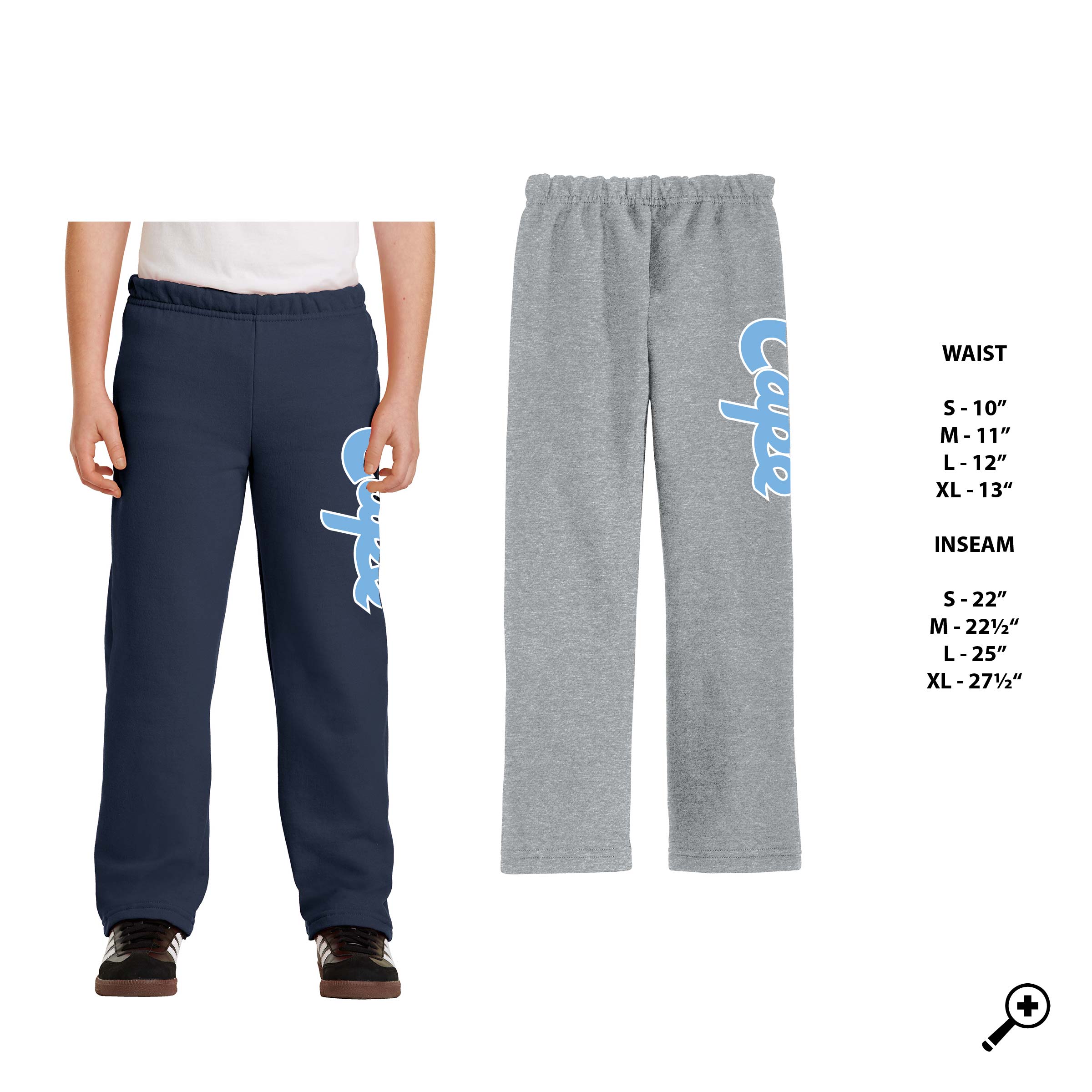 P- CAPE DESIGN- YOUTH Open Bottom Sweatpants