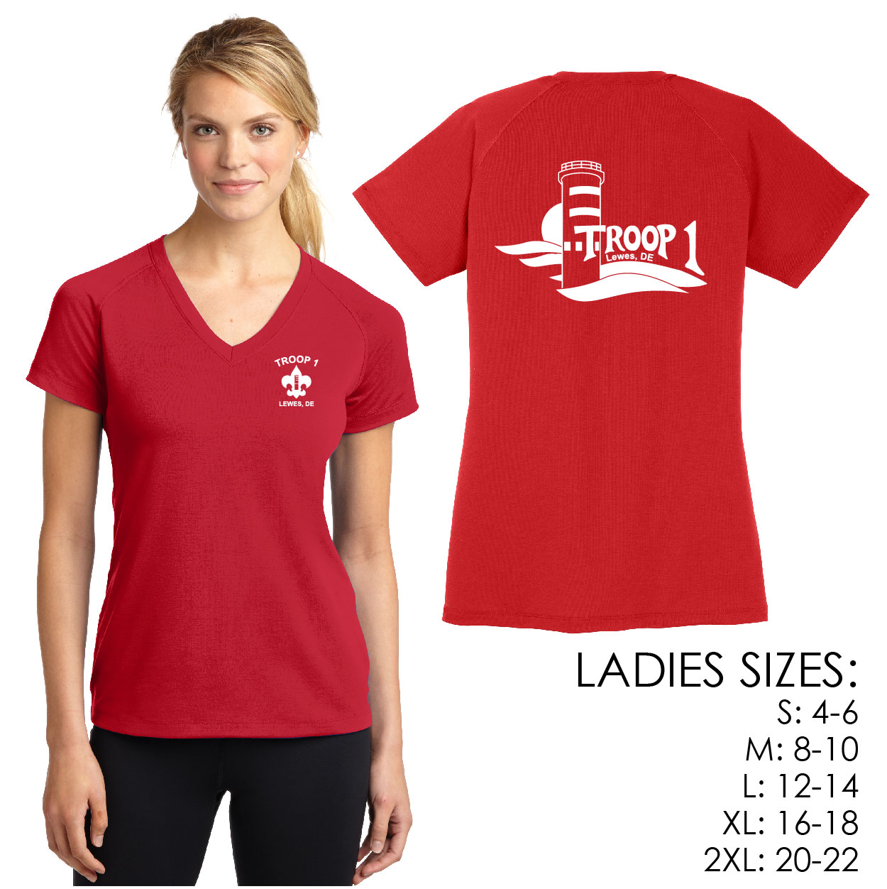 L - LST700 Ladies Short Sleeve Moisture Wicking Shirt