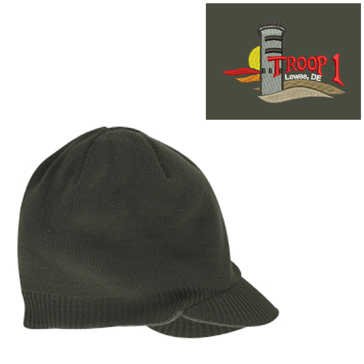 H - BX012 Adult Knit Cap with Bill