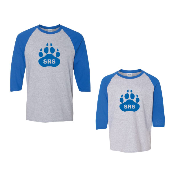 10 - Gildan G570 adult 3/4 sleeve baseball T-shirt