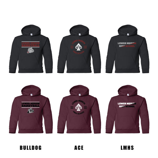 07 - Gildan G185B youth pullover hooded sweatshirt