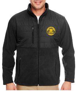 E2 8492 Embroidered Fleece Jacket with Quilted Yoke Overlay