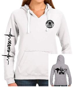 A4 JA8836 J America Ladies' Sydney Brushed V-Neck Hood