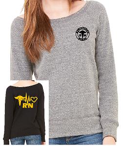 A3 7501 Ladies' Sponge Fleece Wide Neck Sweatshirt