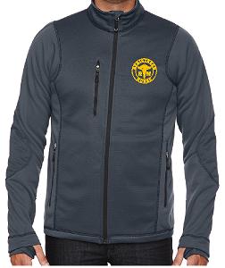 E3 88681 Embroidered North End Mens Textured Bonded Fleece Jacket
