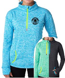 D8 JA8617 Embroidered J America Ladies Cosmic Fleece Quarter Zip