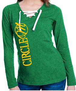 C2 LA3538 LAT Ladies' Long-Sleeve Fine Jersey Lace-Up T-Shirt