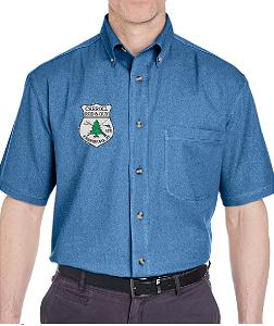 E9 8965 CLUB SHIRT Adult Cypress Short-Sleeve Denim with Pocket