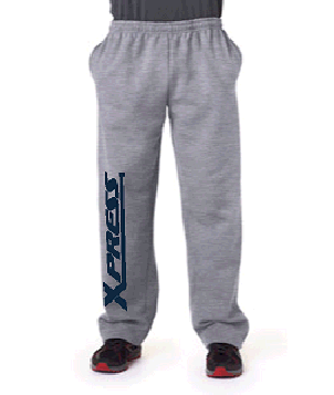 A512300 Screen Printed Open Bottom Sweatpants
