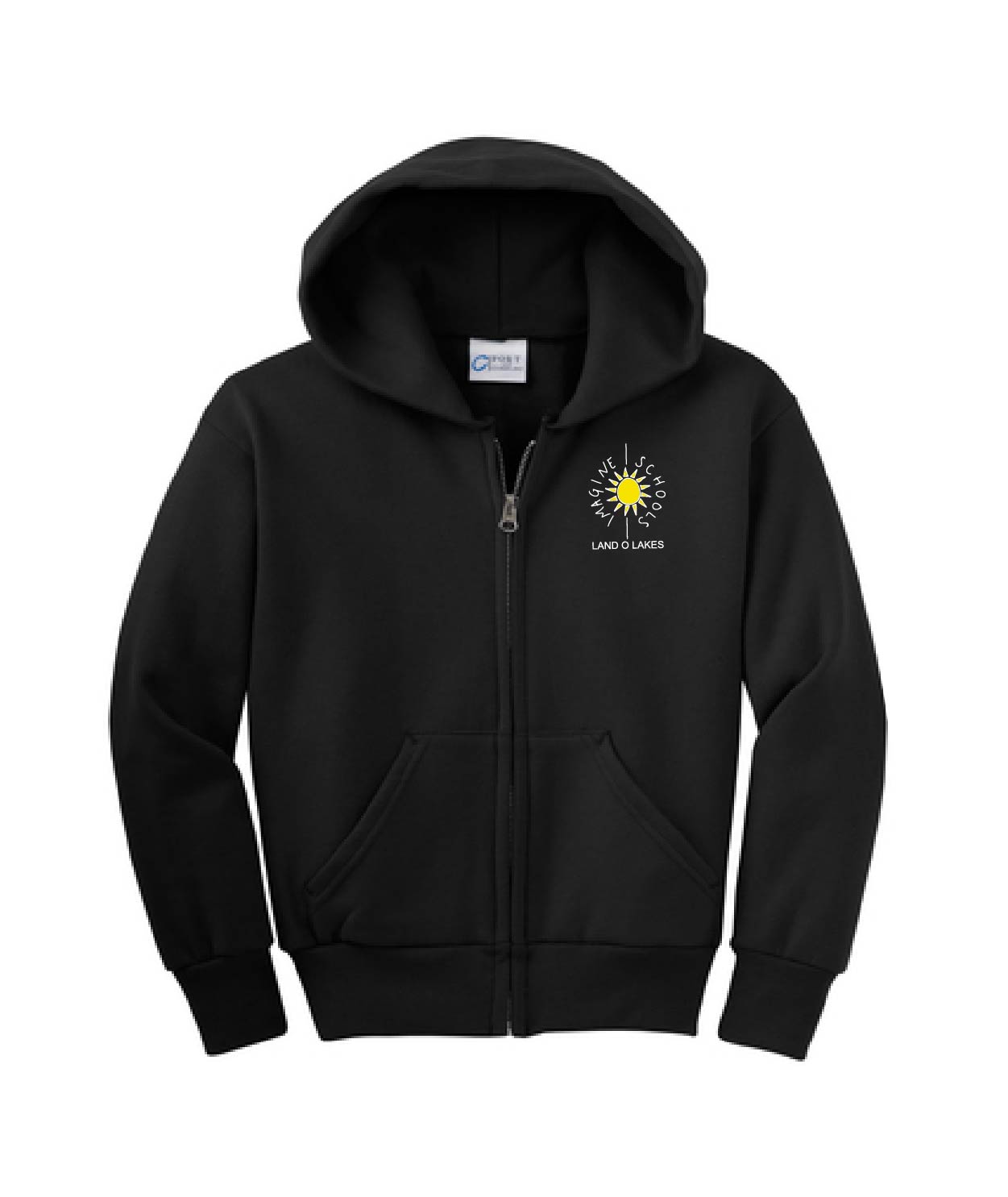 O - Imagine School Full Zip Hooded Sweatshirt - Black
