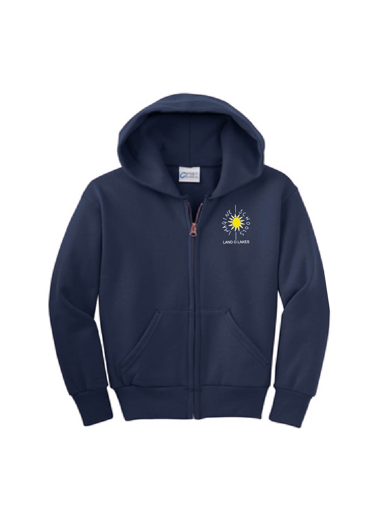 P - Imagine School Full Zip Hooded Sweatshirt - Navy