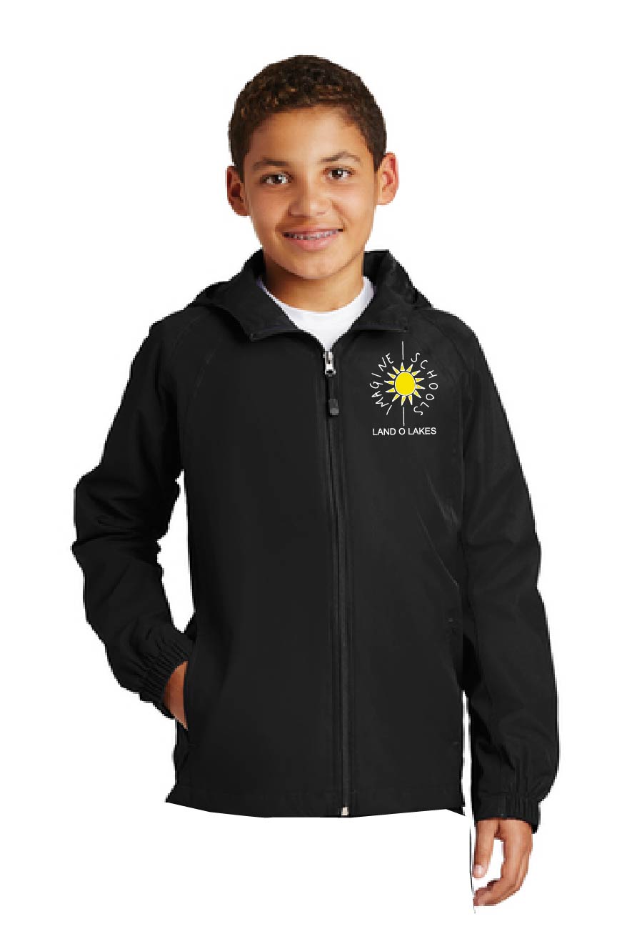 Q - Imagine School Raglan Hooded Jacket - Black