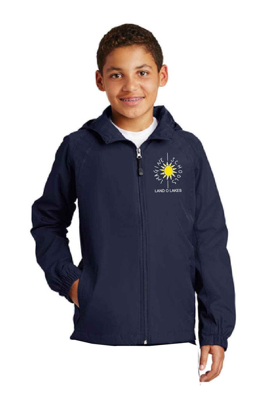 R - Imagine School Raglan Hooded Jacket - Navy