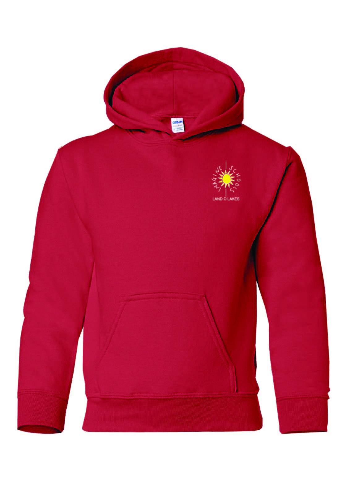 L - Imagine School Pullover Hoodie - Red