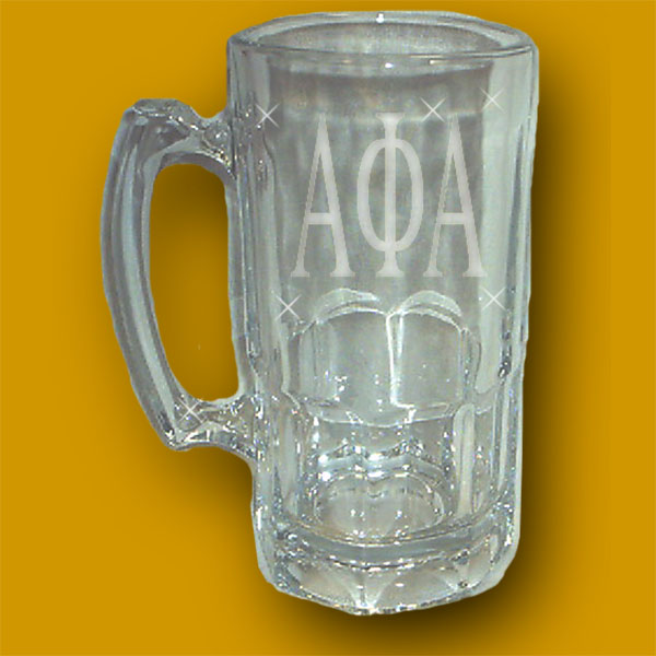 070 1 liter Etched Glass Jumbo Mug
