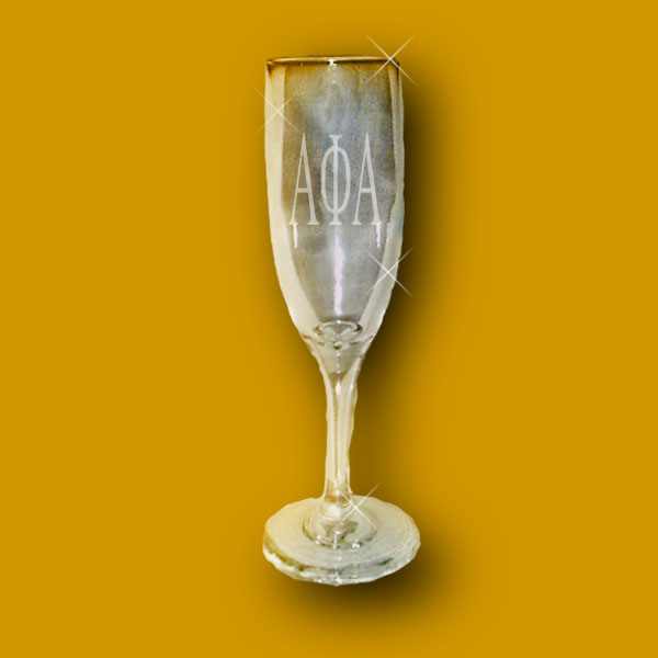 072 Etched Champagne Flutes