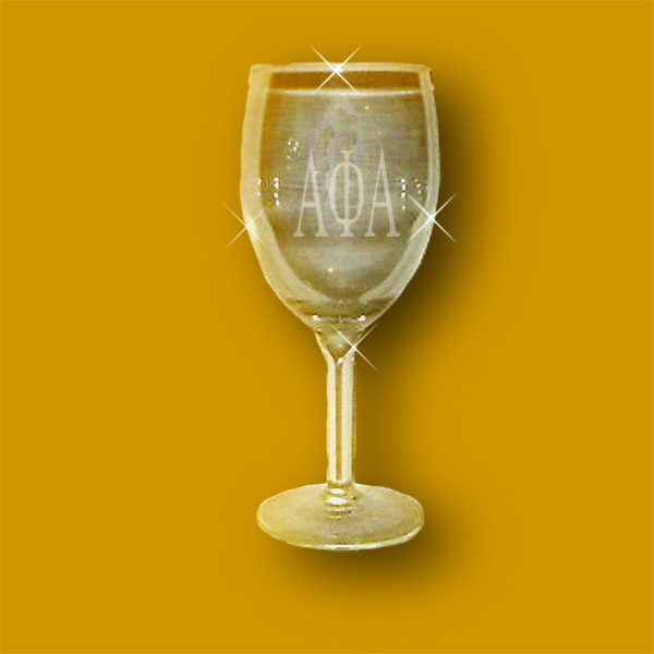 073 Etched Wine Goblet