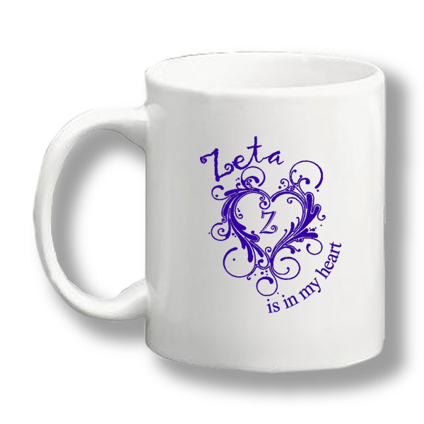 030 Zeta Is In My Heart Ceramic Coffee Mug