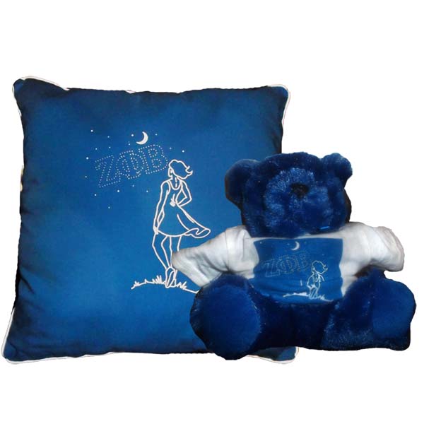 Zeta Pillow and Bear Set