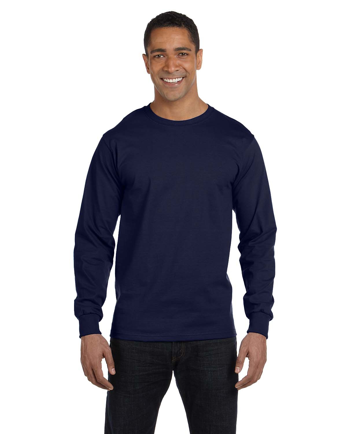 Hanes Beefy Long Sleeve with logo option