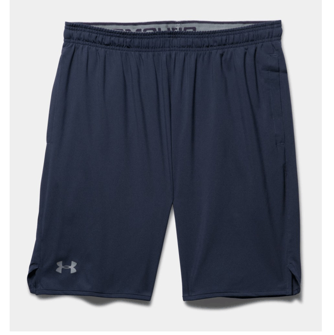 UA Qualifier shorts, navy or steel grey,pockets, moisture wicking