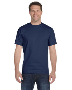 "Design #1" Navy Tee Shirt Hanes Beefy Navy Short Sleeve