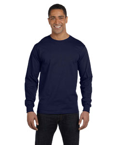 "Design #1"Tee Shirt Hanes Beefy Navy Long Sleeve