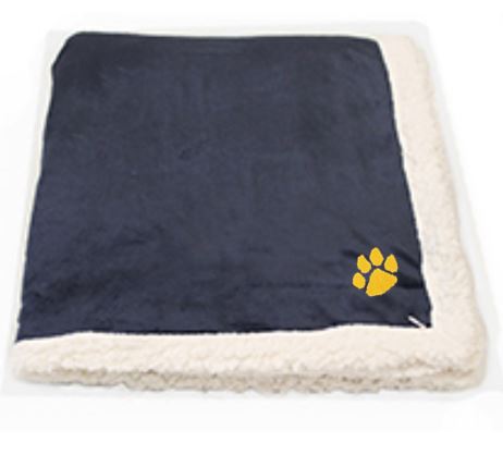 9.Navy Sherpa Blanket