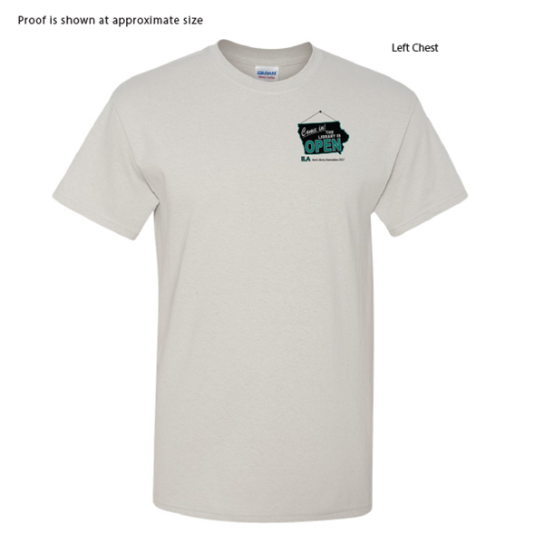 Gildan heavy cotton ice grey left chest