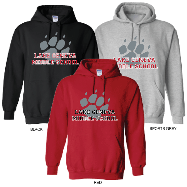 C-(18500)-Pullover Hooded Sweatshirt-Logo C