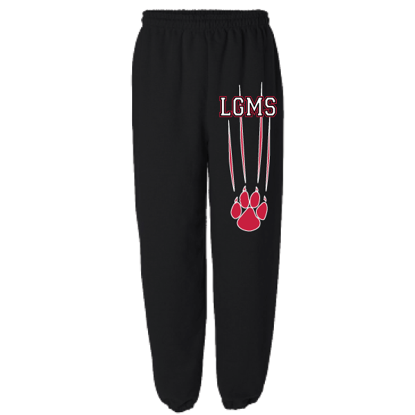 E-(18200)-Heavy Blend Elastic Bottom Sweatpants-Logo D