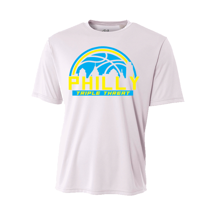 Philly Triple Threat Short Sleeve Dry Fit White
