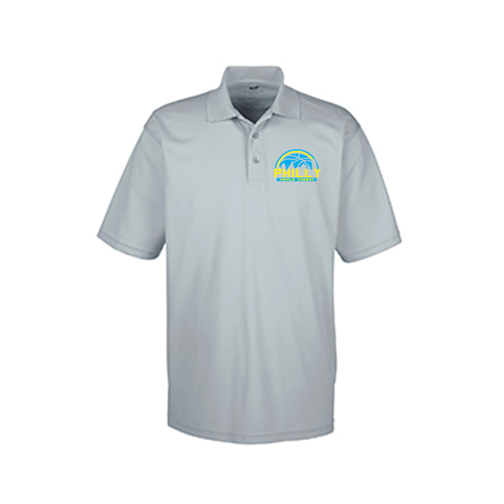 Philly Triple Threat Dry Fit Polo Silver