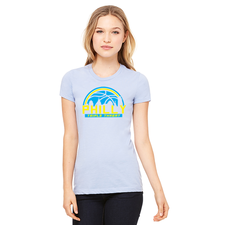 Philly Triple Threat Women's Tshirt Light Blue
