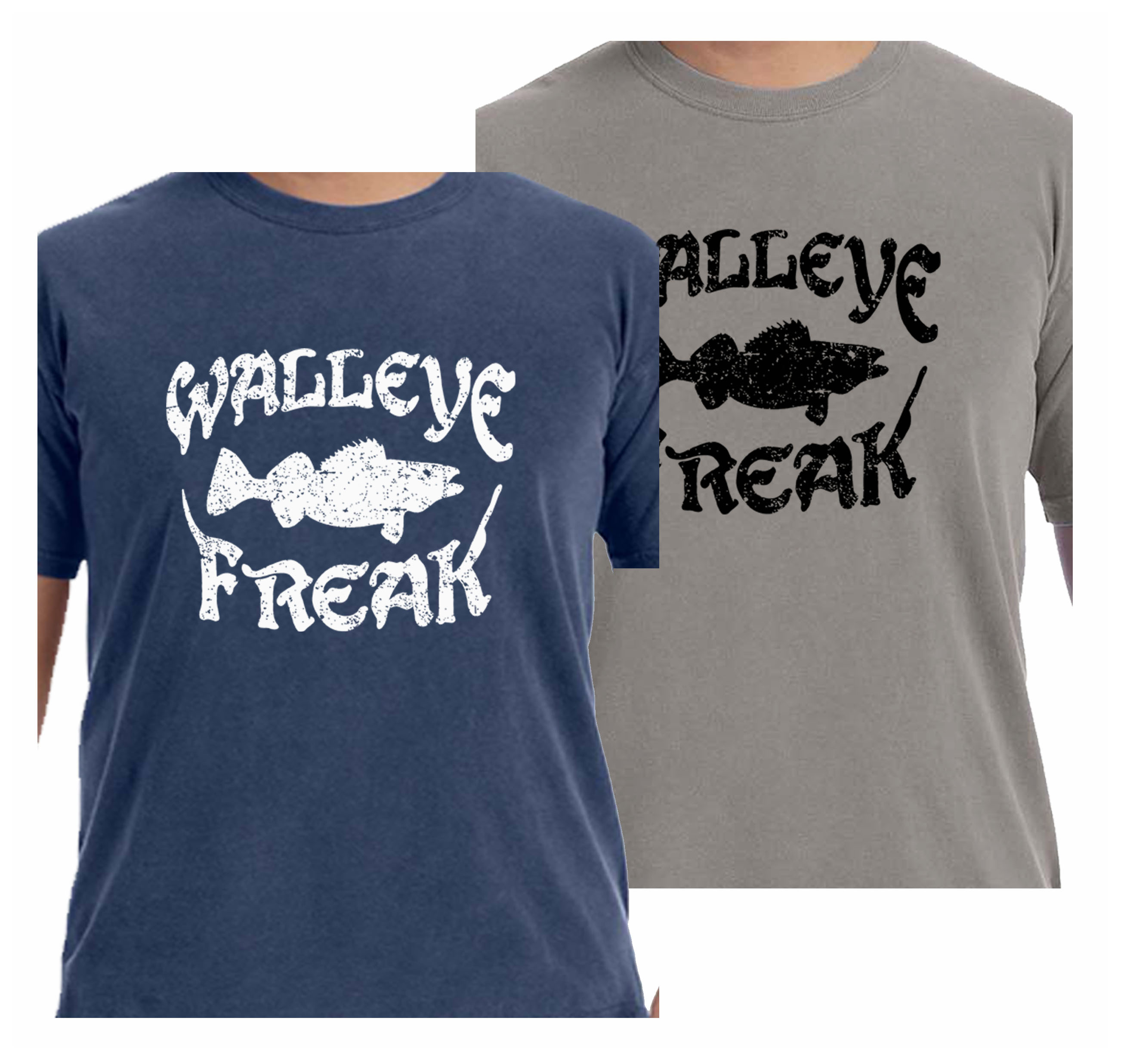 Printed Pigment-Dyed Tees - Walleye