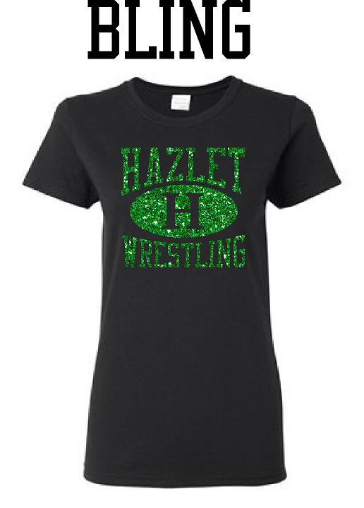 5V00L GLITTER womens short sleeve vneck tshirt
