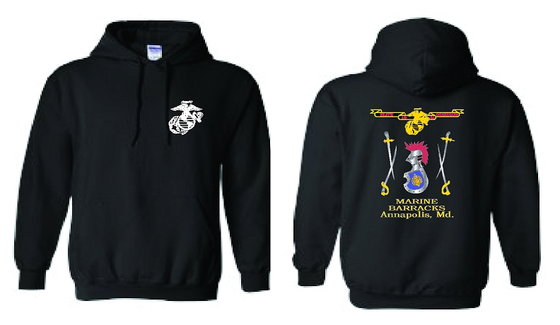 01 18500 Black Hooded Sweatshirt