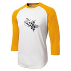 White/Gold Baseball Tee