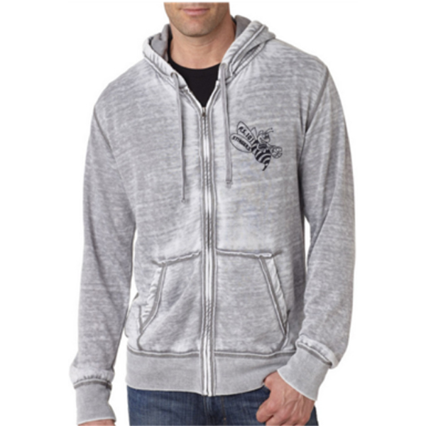 Cement Burnout Zippered Sweatshirt