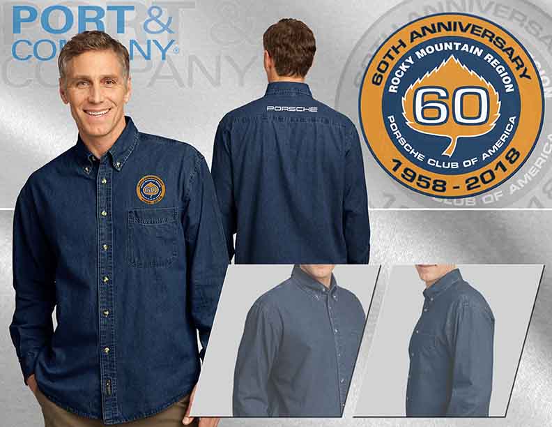 SP10  Port & Company - Long Sleeve Value Denim Shirt