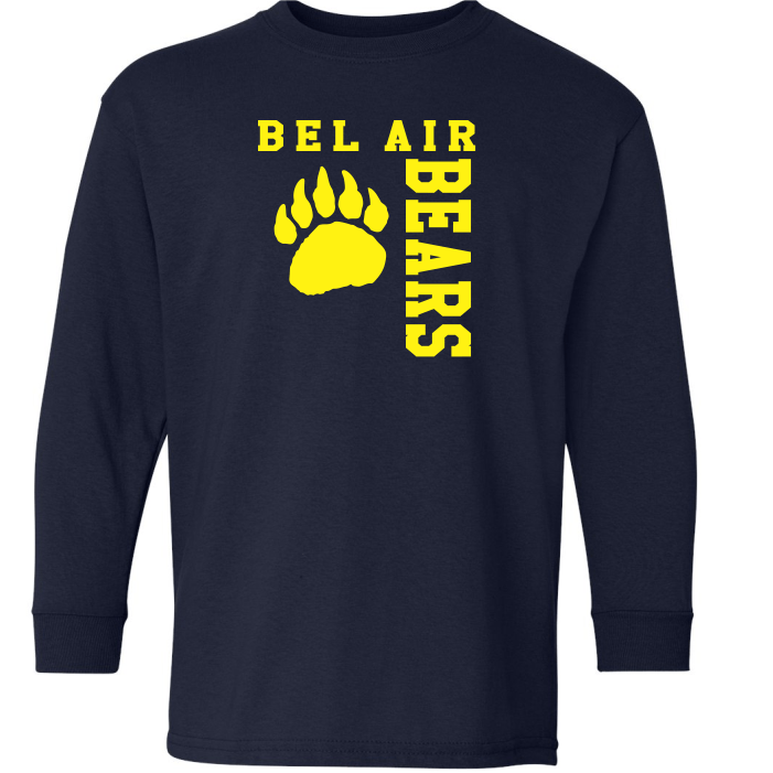 j) G2400 Long Sleeve T Shirt "BEL AIR BEARS"