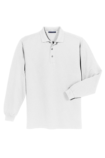 A6) SM 8000LS Men Port Authority Long sleeve EZ Cotton Polo