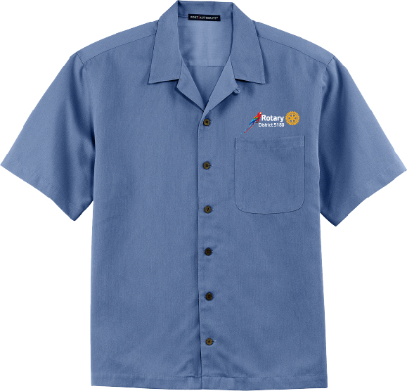 1. Men's Camp Shirt S535 w/ Embroidered Logo left chest