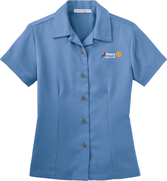 1. Ladies Camp Shirt L535 w/ Embroidered logo left chest