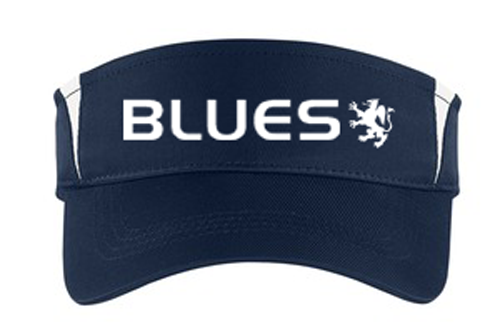 Headwear Blues Visor Navy and White