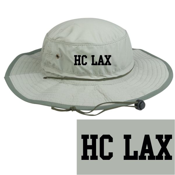 H-Embroidered Wide-Brim Hat
