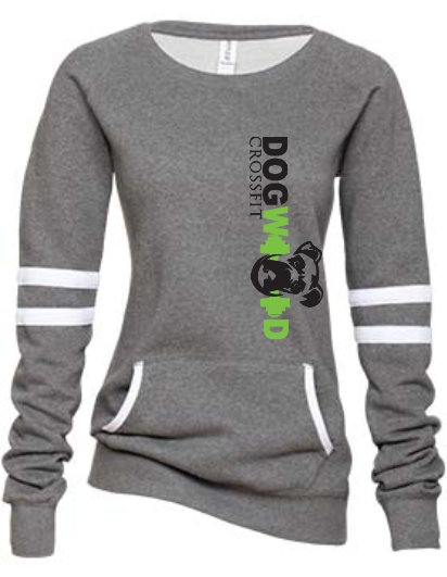 Ladies Varsity Fleece Crew Neck Pullover